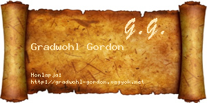 Gradwohl Gordon névjegykártya